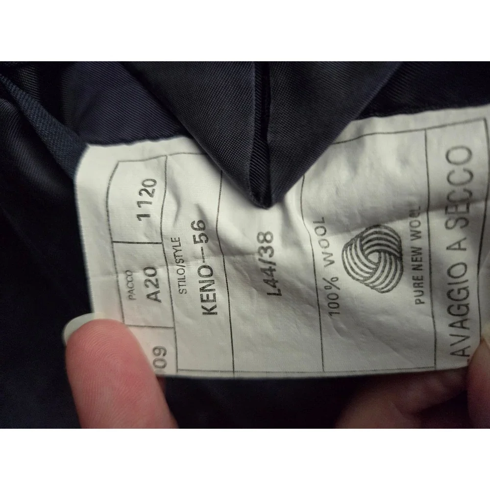 Made in Italy Naldini Super 120s Wool Sport Coat Blazer Mens 44R Navy Blue